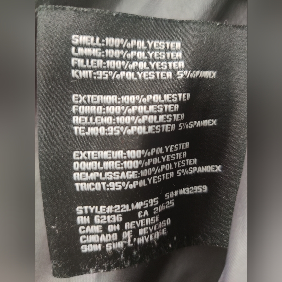 Guess Quilted Hooded Parka, Pewter | Size M - Picture 4 of 7